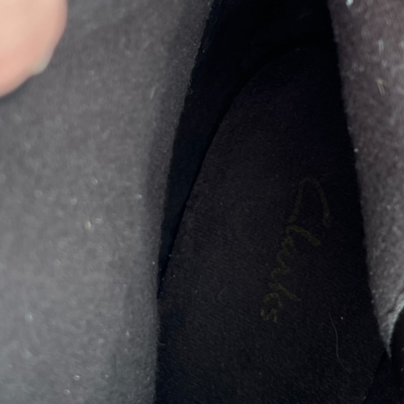 Clarks Y2K Tan Leather Heel Square Toe Boots Size 9.5 - Picture 13 of 14